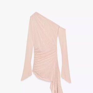 Zara Asymmetric Tule Top